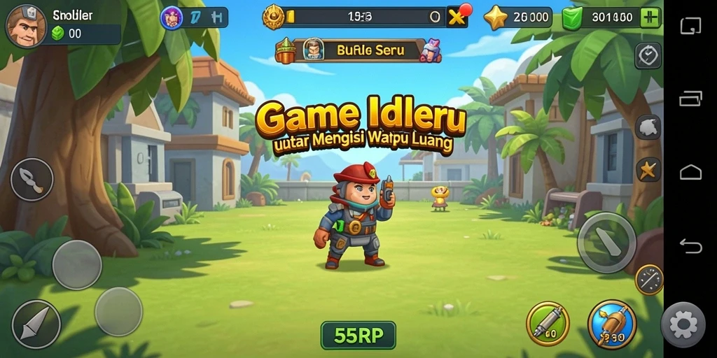 Screenshot 55RP menampilkan gameplay Idle yang menarik dan interaktif.