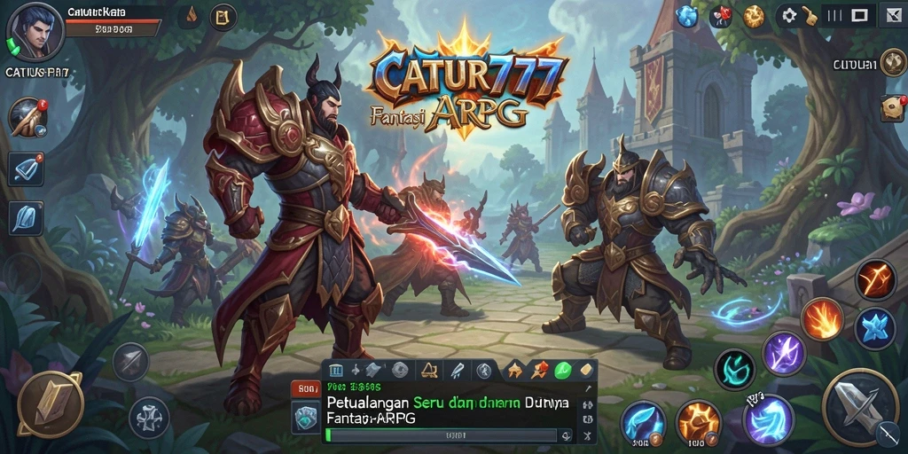 Tampilan seru pertarungan dan eksplorasi dunia dalam CATUR777.