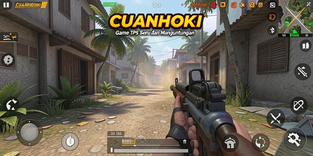 Tampilan seru gameplay CUANHOKI dalam aksi TPS.