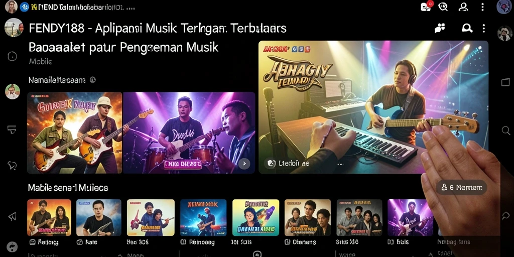 Tampilan aplikasi FENDY188 dengan antarmuka musik yang menarik.