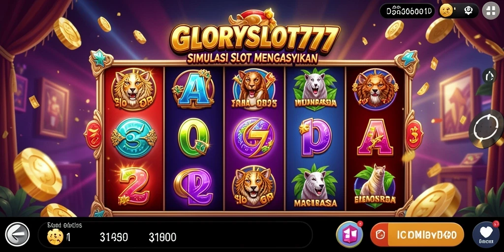 Tampilan gameplay menarik GLORYSLOT777 yang penuh warna.