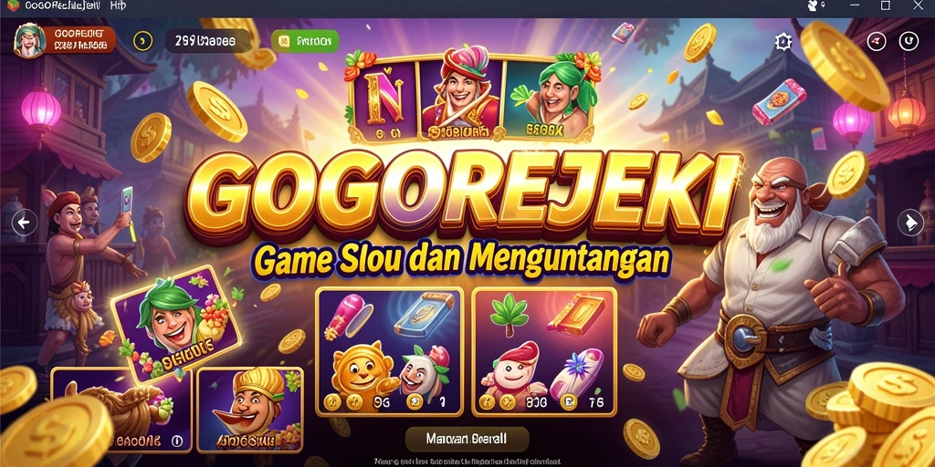 Screenshot gameplay GOGOREJEKI menampilkan kombinasi slot yang mengesankan.