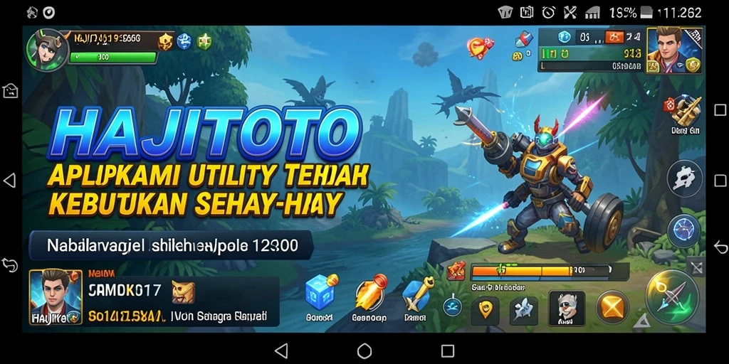 Tampilan utama aplikasi HAJITOTO dengan fitur Utility yang menarik.