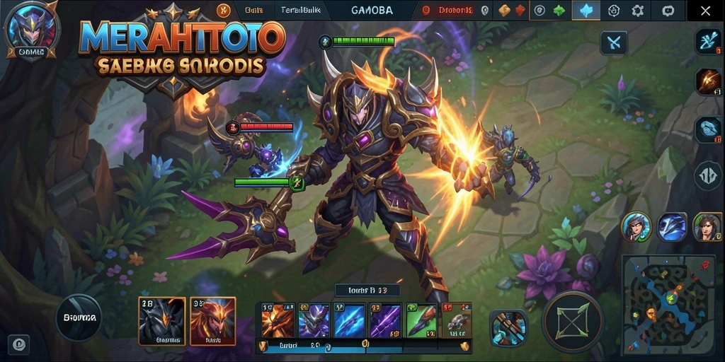 Tampilan aksi seru dari permainan MOBA MERAHTOTO.