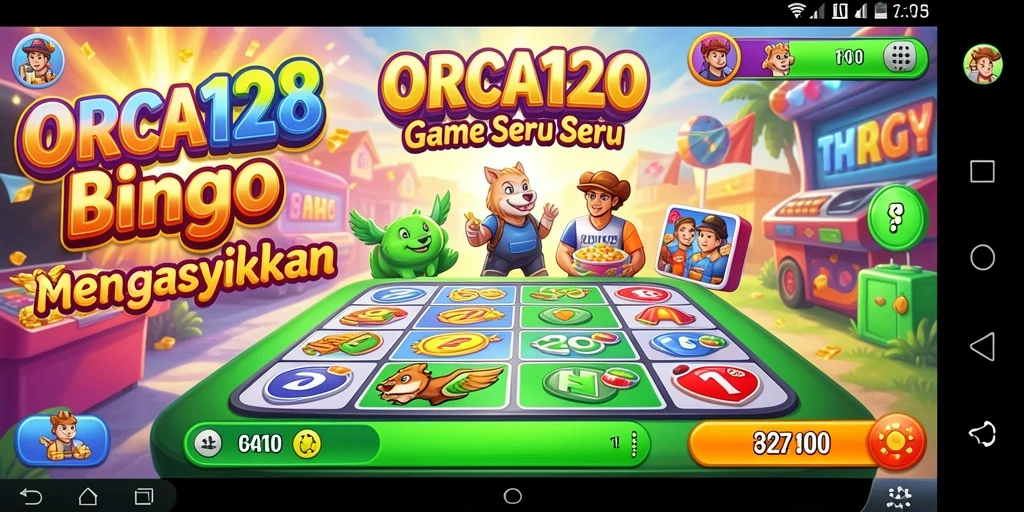 Tampilan gameplay Bingo yang menarik dan interaktif di ORCA128.