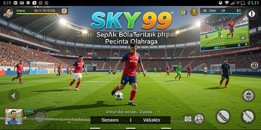 Tampilan gameplay menarik di SKY99 dengan aksi sepak bola yang menegangkan.