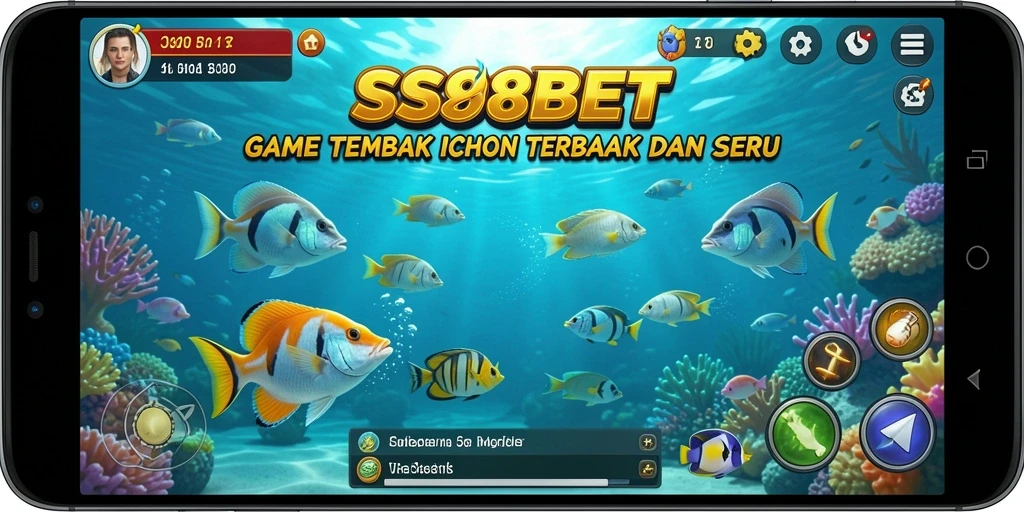 Tampilan gameplay seru dari SS88BET saat menembak ikan.